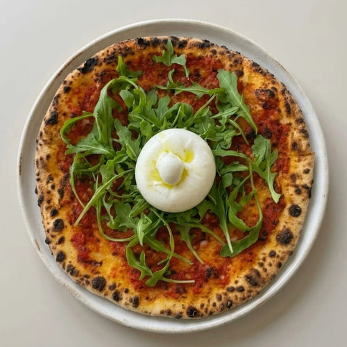 Moodang Burrata and Rocket wood-fired pizza